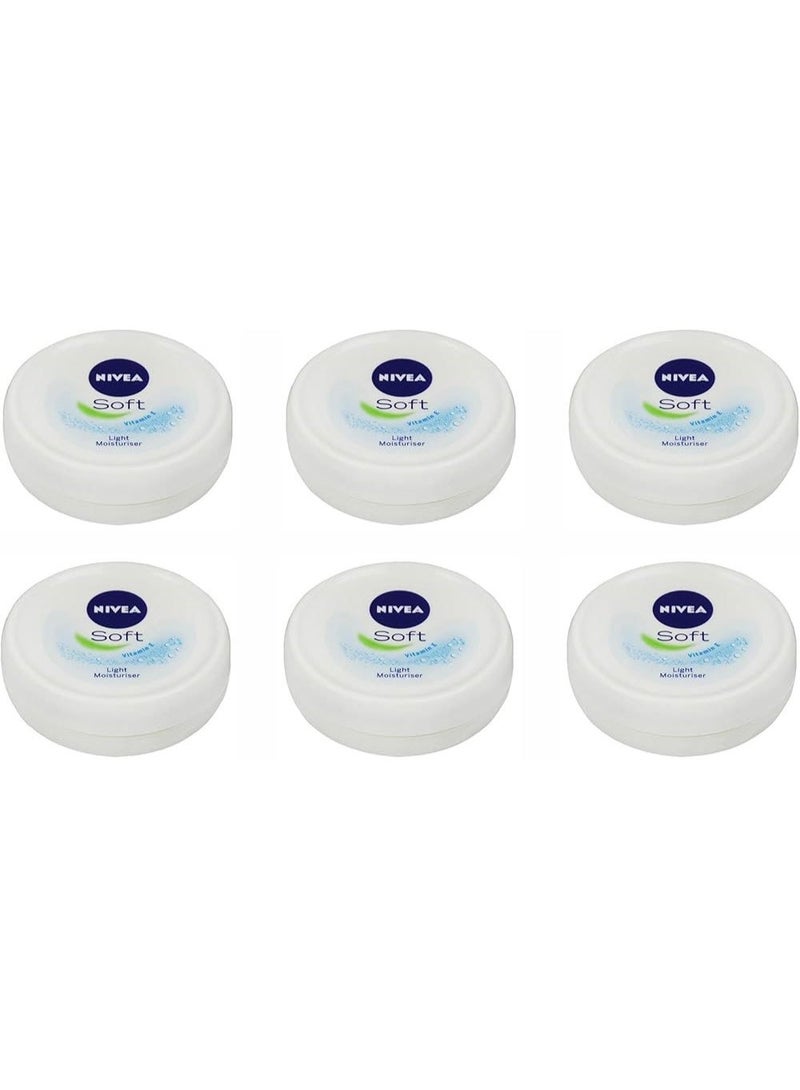 Nivea Soft Cream, 25ml - Pack of 6 - Image 1